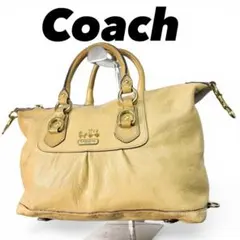 COACH　レザー ハンドバッグ ベージュ　y2k 00s コーチ