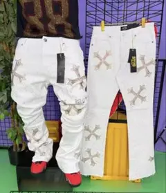 ラインストーン装飾 デニムショーツ swag drip ストリート - メルカリ