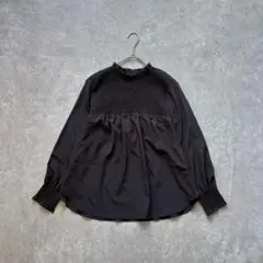 アンタイトル［M］良品◎フリル×シャーリング◎ラウンドヘム◎Aラインブラウス