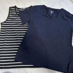 GU VネックTシャツ XL &タンクトップLセット
