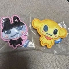 たまごっち アップリケバッジ ぬいピン　ききっち　くろまめっち