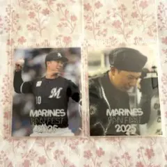 千葉ロッテマリーンズ　オンラインクジ　#10 上田　ステッカー2枚