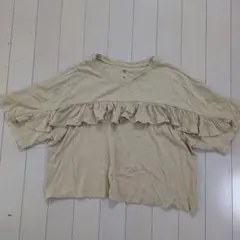 GAP KIDS ベージュ フリルデザイン ショート丈トップス L 140㎝