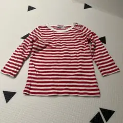 ミキハウス　70-80 ボーダーTシャツ　ロンT 80 mikihouse 赤