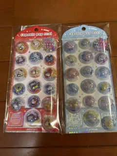 シナモロール　ハローキティー　サンリオ カプセルポップシール 2シート新品未使用