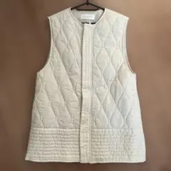 chocol raffine robe キルティングベスト エクリュ