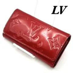 LOUIS VUITTON ヴェルニ ミュルティクレ4 キーケース レッド