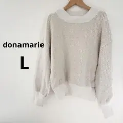 donamarie ストライプニット Lサイズ　ニット　ベージュ　アイボリー