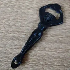 ATSUSHI ビンテージ セクシー ヌード 栓抜き アンティーク オブジェ 置物 ブロンズ裸婦型 栓抜 裸婦 1974 日出子 古稀 (9011)