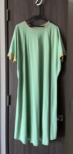 コーエン coen マキシワンピース ミントグリーン 半袖ロングワンピース