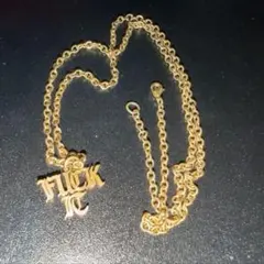 huf FUCK IT ネックレス ゴールドカラー