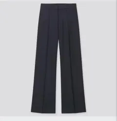 ハイウエストワイドパンツ（丈標準　ワイドパンツ ユニクロ　黒　男女兼用