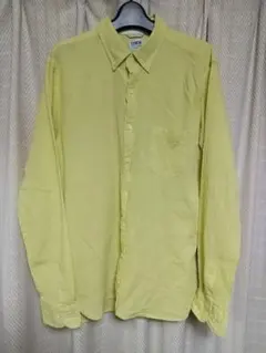 EDWIN シワ加工 長袖シャツ Ｍサイズ 黄色 エドウィン アメカジ カラー