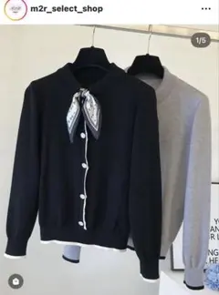 ブラックニットカーディガン