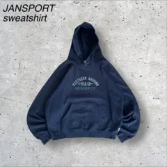 古着鬼フェードボロJANSPORTジャンスポーツパーカーカレッジロゴネイビー紺