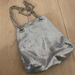 チャオパニックティピー　メタルメッシュチェーンバッグ　シルバー