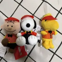 スヌーピーぬいぐるみ　バーガーショップ　全３種セット