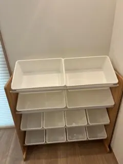完成品/フタ付き◎】IKEAトロファスト パイン材 ボックス3個付き 状態