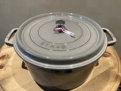 【新品】【送料無料】staubストウブ ピコ ココットラウンド グレー 34cm