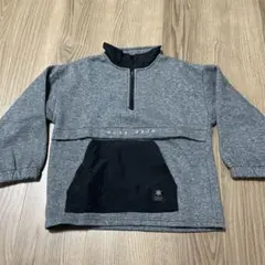 キッズ　ジップアップ トレーナー 裏起毛　120cm グレー