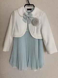 水色 ワンピース　女の子　サイズ130