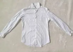 【ジャンネット giannetto】長袖コットンシャツ 無地 ホワイト S