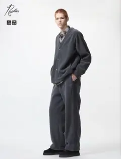 UNIQLO needles フリース　カーディガン　グレー L