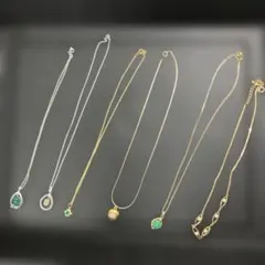 緑石等　おまとめネックレスセット