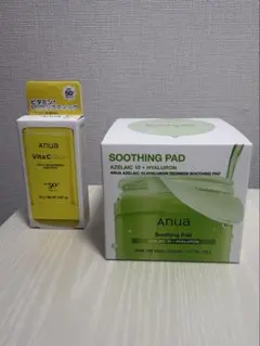 Anua アゼライン酸スージングトナーパッド＋ビタミンUVサンスティック