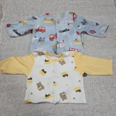 ロンパース 車柄 クマ柄 2点セット