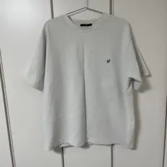 ホワイト 半袖 Tシャツ 刺繍ロゴ