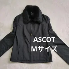 美品 ASCOT ブラックファー付きジャケット ショートコート アウター M