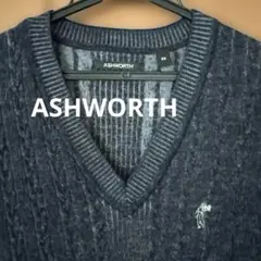 ブランド　ASHWORTH ダークネイビー Vネック ベスト XO