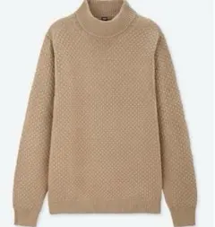 ユニクロ　ミドルゲージモックネックセーター クリーニング済