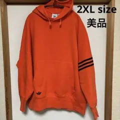 り*う様 adidas オレンジ パーカー 2XL