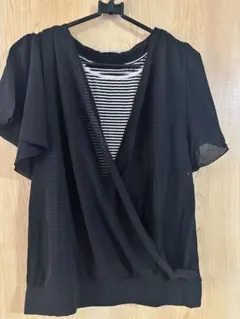 【シューラルー】レイヤード風 シフォン ブラウス Mのサムネイル