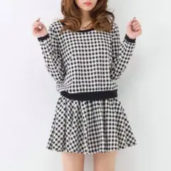 INGNI♡セットアップ 2点セット ピンク チェック スカート ダズリン系