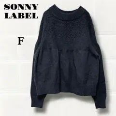 サニーレーベル アーバンリサーチ ケーブル求心ニットプルオーバー　F ブラック
