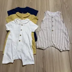 ユニクロ ショートオール 4点セット サイズ60 ロンパース カバーオール
