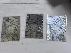 ツイステ　グリッターカード　スケッチ　アズール　ジェイド　フロイド