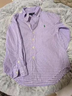 週末限定価格 Ralph Lauren ギンガムチェック 長袖シャツ 140