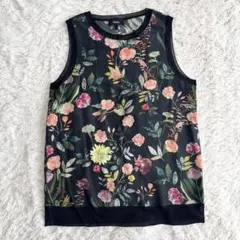 ⭐美品⭐Theory フローラルノースリーブブラウス シルク100% - メルカリ