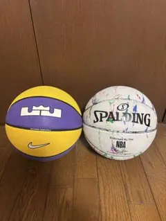 バスケットボール　7号　2個セット　SPALDING × NIKE レブロン