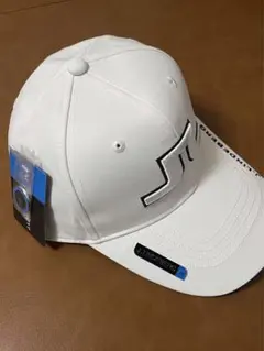 新品 J.LINDEBERG メンズゴルフキャップ 白　マーカー付き