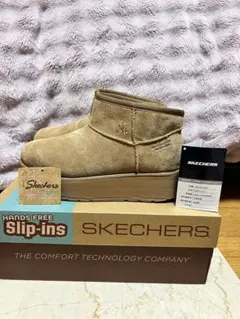 SKECHERS Slip-ins スエードブーツ　スケッチャーズ　厚底