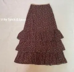 U by Spick&Spanティアードスカート リバティロングスカート　ドット