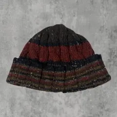 90s ハンドメイドビーニー　ウール100%