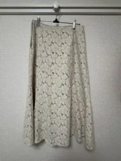 naturalbeauty basic レース柄 フレアスカート Mサイズ