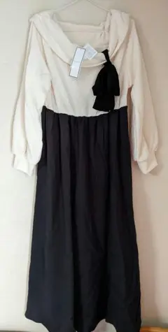 新品大きいサイズLaxDanTiaアイボリーオフショルドッキングワンピース3L
