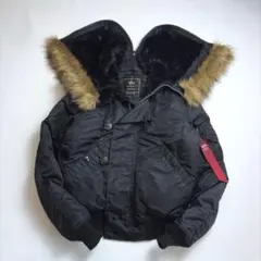 【N-2B】アルファインダストリーズ フライトジャケット 短丈 ブラック